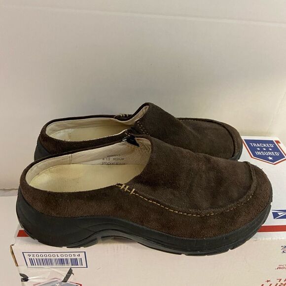 Ll bean mules brown suede size 8.5 medium M - Picture 1 of 4